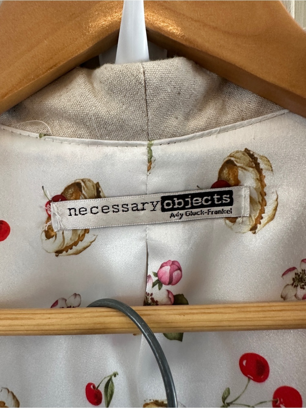 Necessary Objects Linen Blend Pant Suit Size M/6 Beige Oatmeal Blazer Trousers - Picture 2 of 16